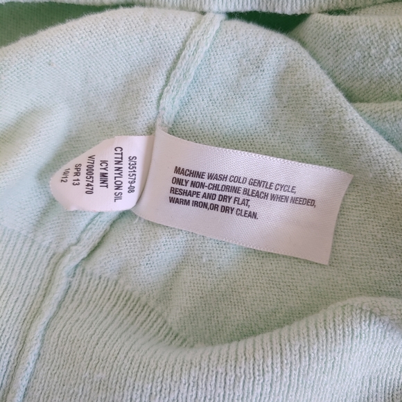 Seafoam GAP Cotton/Silk Sweater (S) - Picture 4 of 4